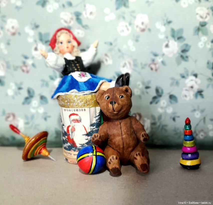 Кукла с Мишкой — Авторские игрушки (фото 4)
