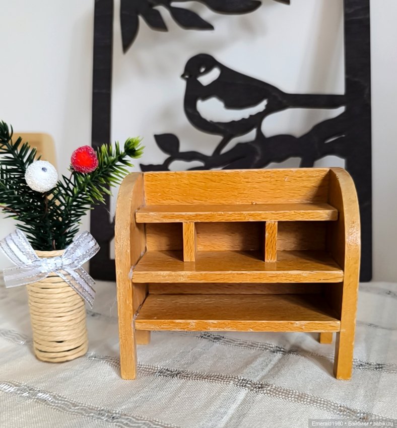 Деревянный винтажный буфет мебель (фото 4)