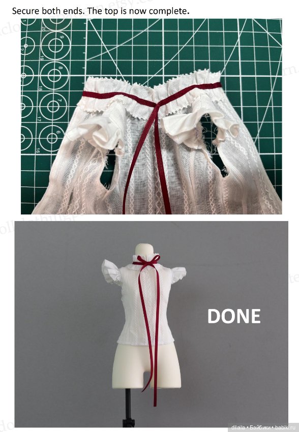 Выкройка в формате PDF для куклы 1/4 BJD (40-48 см) в натуральную величину + МК (фото 3)