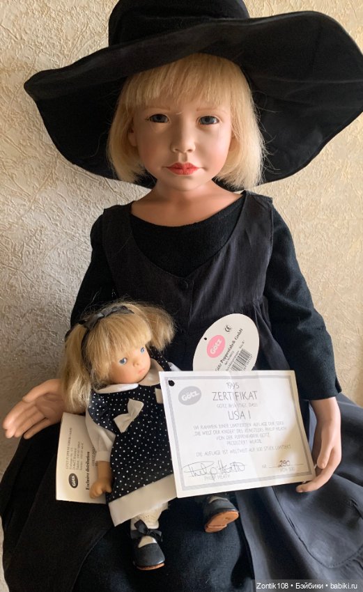 Редкая гостья, Lisa l в черном со своей куколкой, от Philip Heath, Gotz