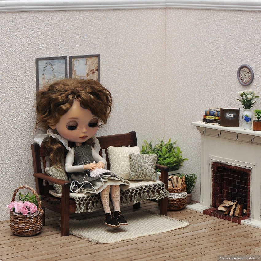 Деревянная скамеечка — Кукольная мебель (фото 7)