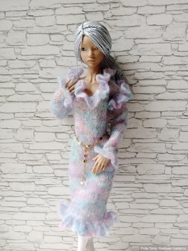 Платье на БЖД 1/4 мохеровое с оборками Марии Жуковой (фото 2)