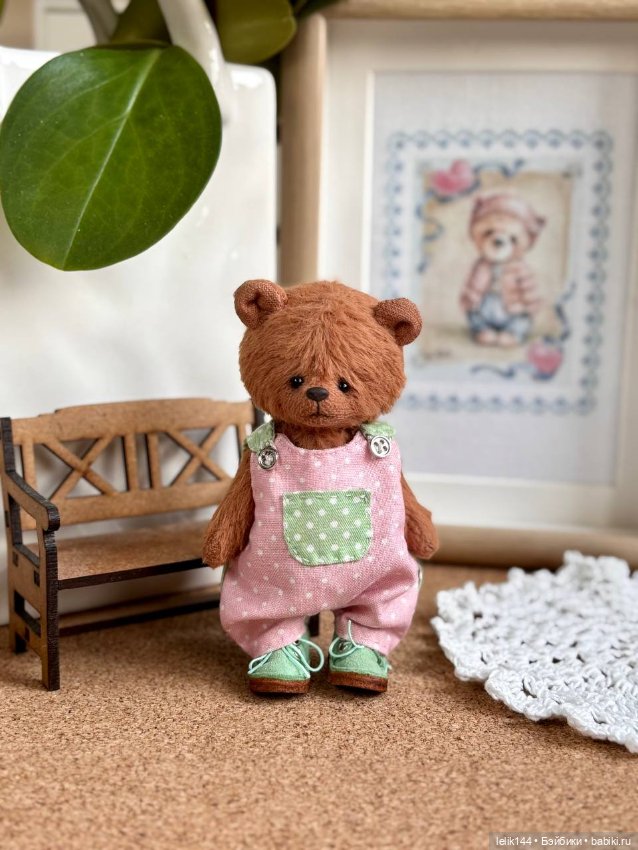 Мини тедди мишка Полли (рост 11 см) (фото 7)