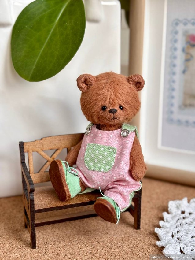 Мини тедди мишка Полли (рост 11 см) (фото 2)