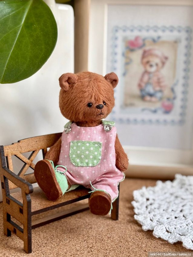 Мини тедди мишка Полли (рост 11 см) (фото 5)