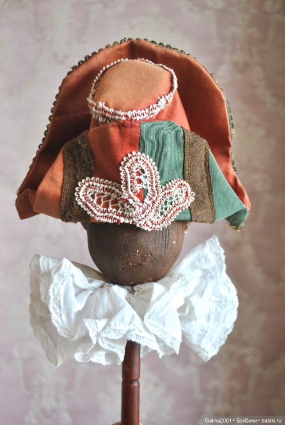 Деревянная кукла (паяц ) на палочке в старинном стиле (фото 4)