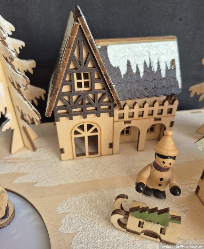 Композиция «Зимняя деревенская деревня» (фото 6)