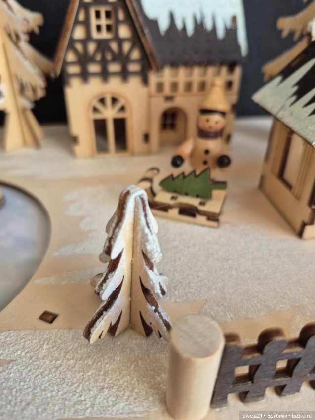 Композиция «Зимняя деревенская деревня» (фото 8)