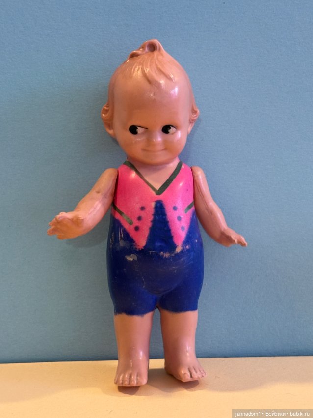 Целлулоидная куколка кьюпи Schildkrot, высота 11,5 см (фото 6)