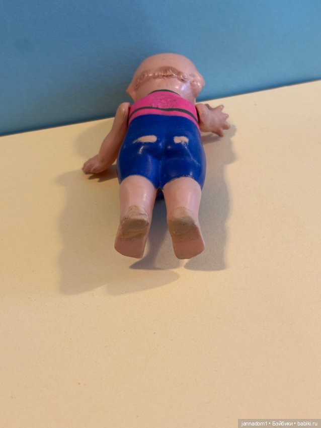 Целлулоидная куколка кьюпи Schildkrot, высота 11,5 см (фото 8)