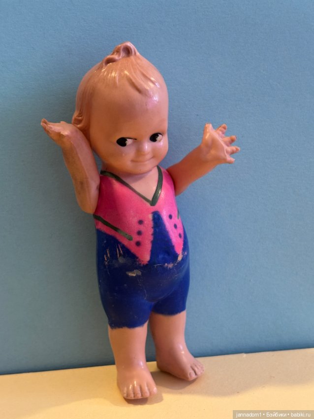 Целлулоидная куколка кьюпи Schildkrot, высота 11,5 см (фото 7)