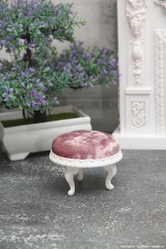 Круглая банкетка — Кукольная мебель (фото 3)