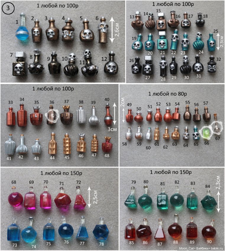 Котлы и алхимические флаконы для кукол 1/6 (фото 8)