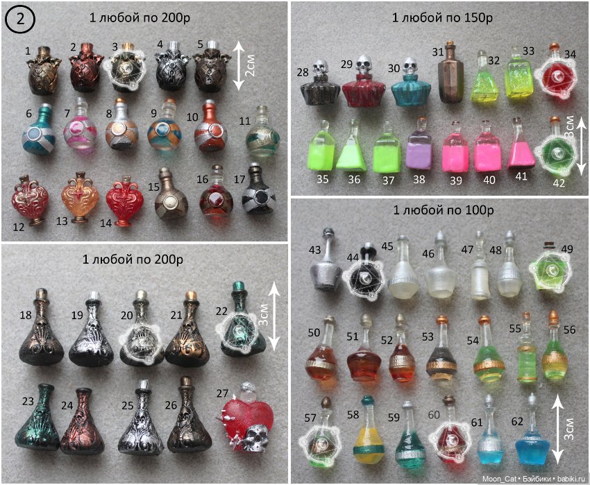 Котлы и алхимические флаконы для кукол 1/6 (фото 7)