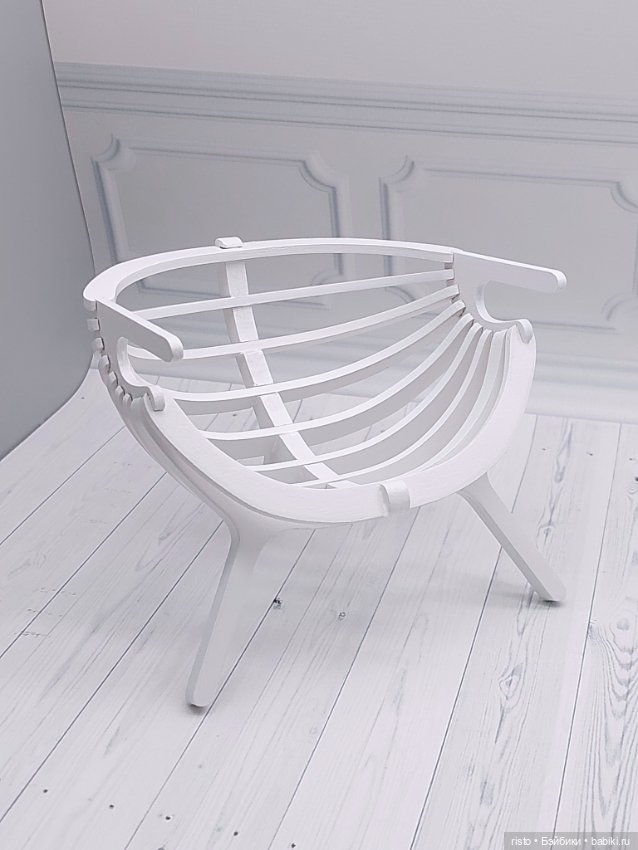 Белое кресло-кокон для ob11, Лати, Монст и схожих (фото 9)