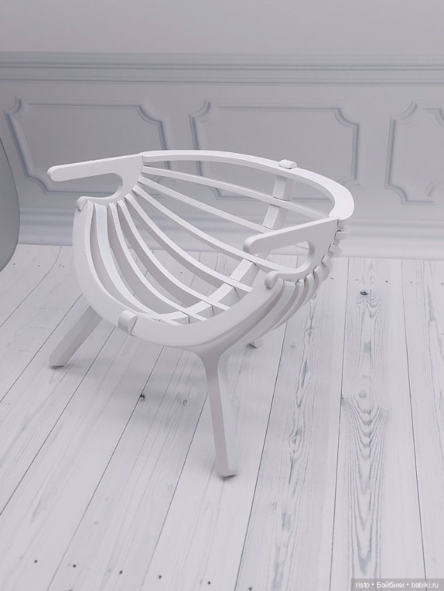 Белое кресло-кокон для ob11, Лати, Монст и схожих (фото 8)