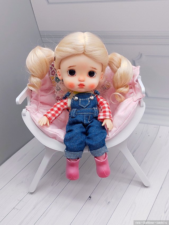 Белое кресло-кокон для ob11, Лати, Монст и схожих (фото 4)