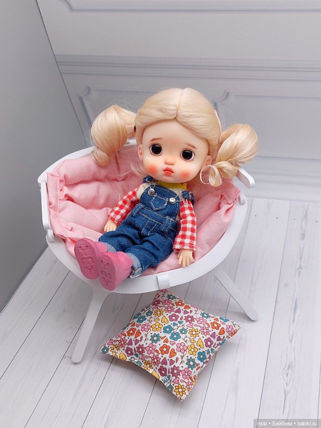 Белое кресло-кокон для ob11, Лати, Монст и схожих (фото 3)