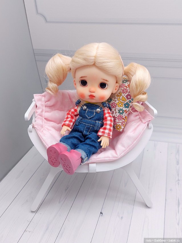 Белое кресло-кокон для ob11, Лати, Монст и схожих (фото 6)