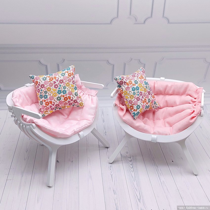 Белое кресло-кокон для ob11, Лати, Монст и схожих (фото 7)