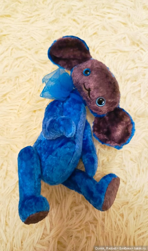 Чебурашка Василёк 💙 — Авторские игрушки (фото 3)