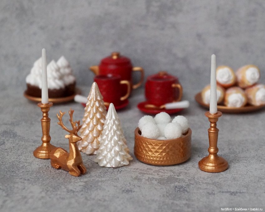 Набор "Новогоднее чаепитие " масштаб 1:6 (фото 2)