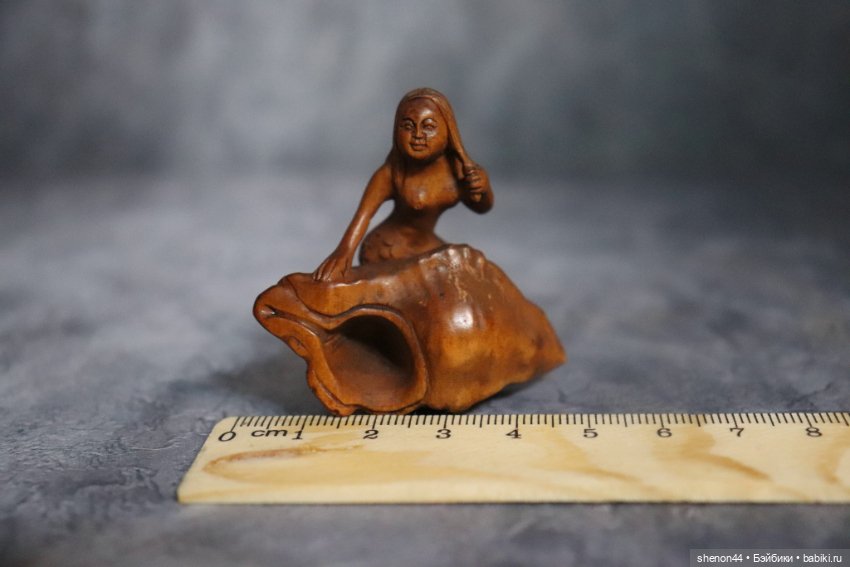 Нэцкэ "Русалочка на морской раковине" (фото 5)