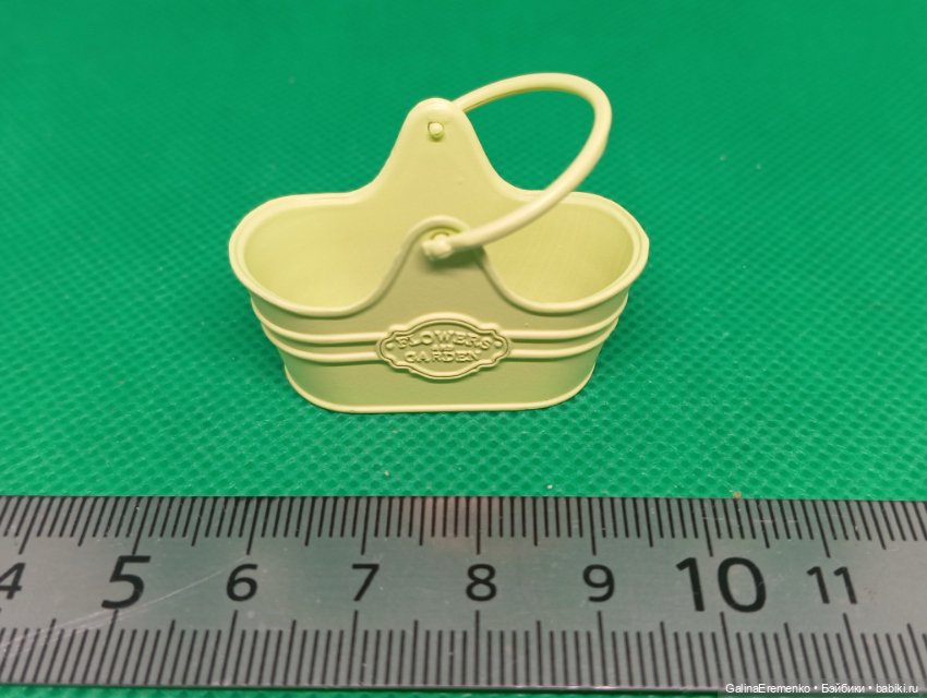 Корзина для цветов — Миниатюра для кукол (фото 4)