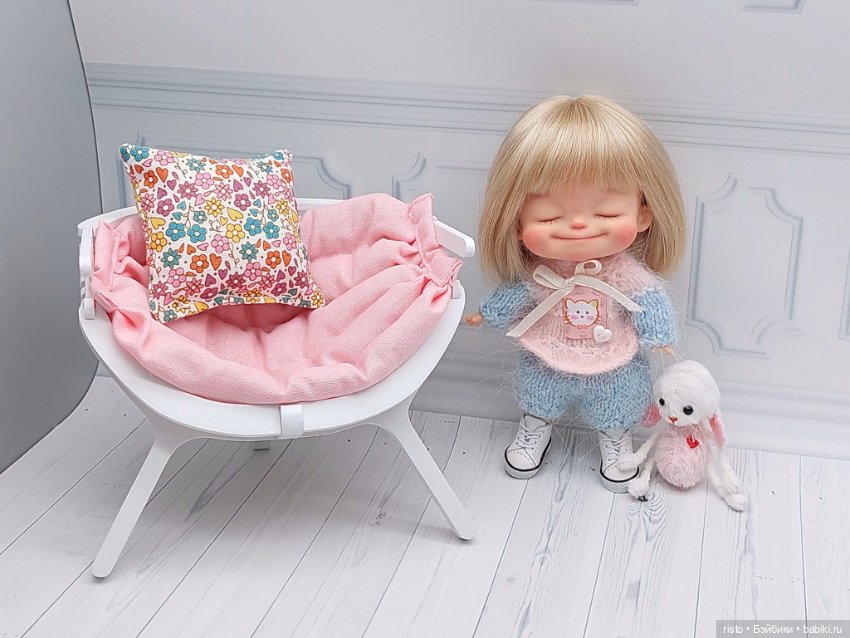 Белое кресло-кокон для ob11, Лати, Монст и схожих