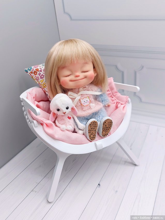 Белое кресло-кокон для ob11, Лати, Монст и схожих