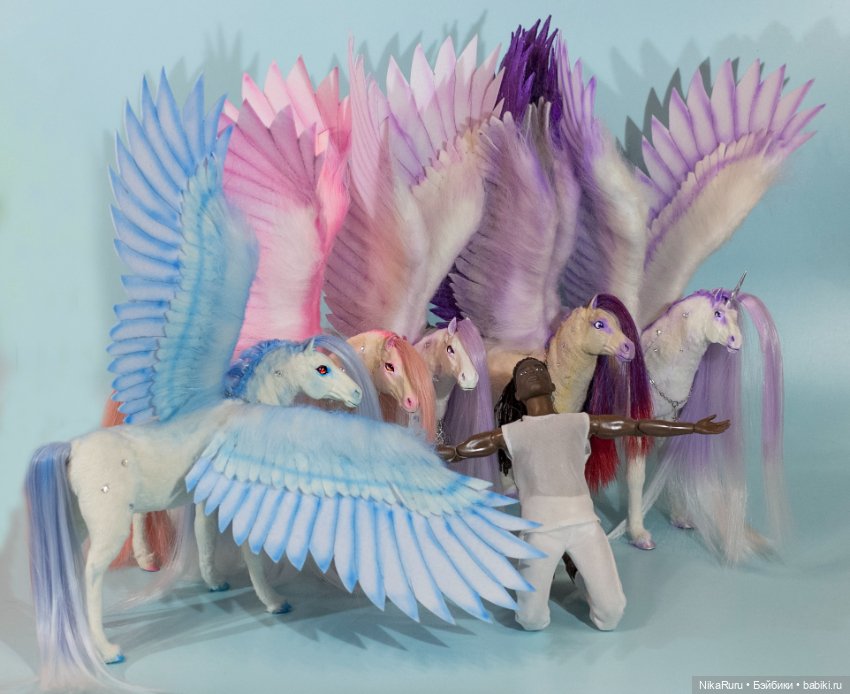 Пегас в смешанной технике, лошадь (фото 8)