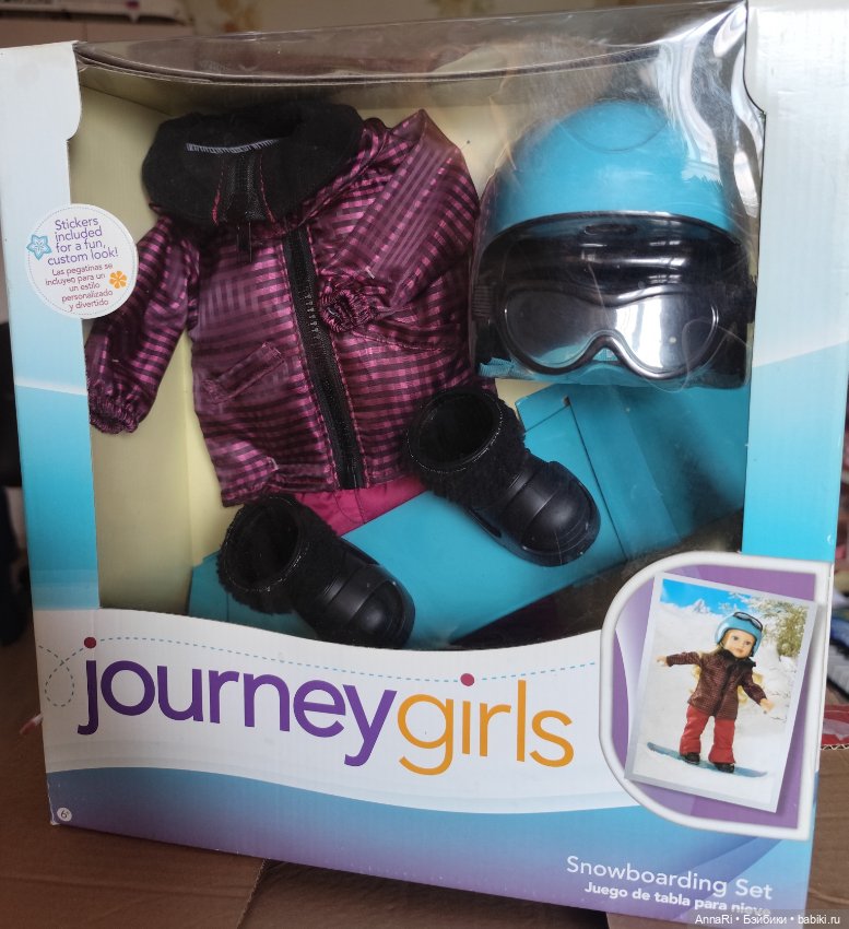 Snowboarding Set для Journey girls, возможно и Gotz (фото 3)