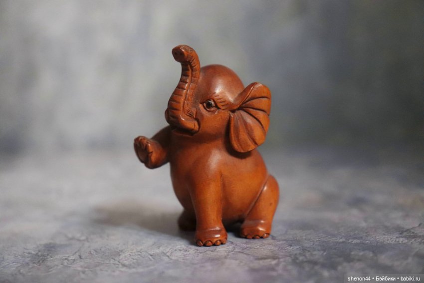 Нэцкэ "Слоненок". Винтаж — Статуэтки (фото 2)
