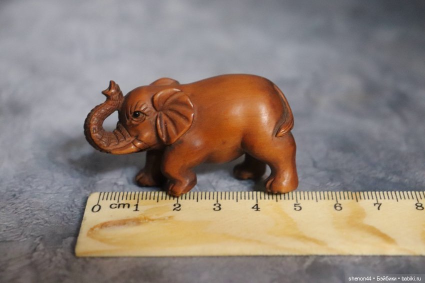 Нэцкэ "Идущий слоненок". Винтаж (фото 5)