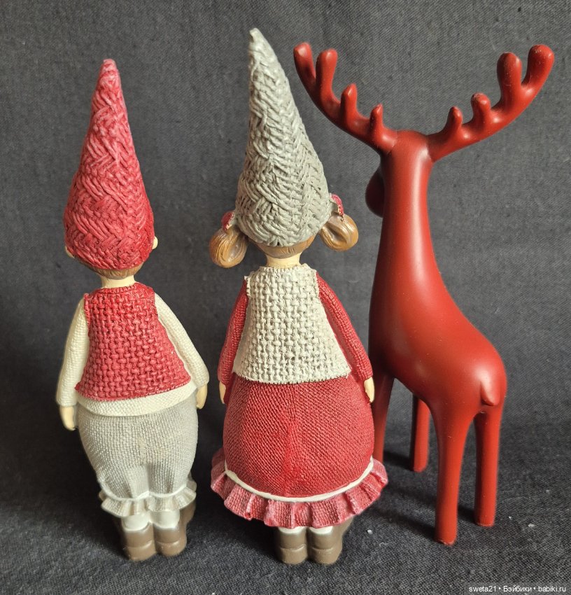 Фигурки "Рождественские эльфы с лосём" (фото 8)