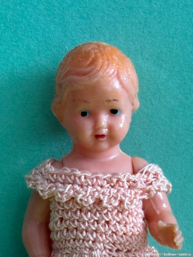 Итальянская куколка с рельефными волосами, высота 10 см (фото 2)