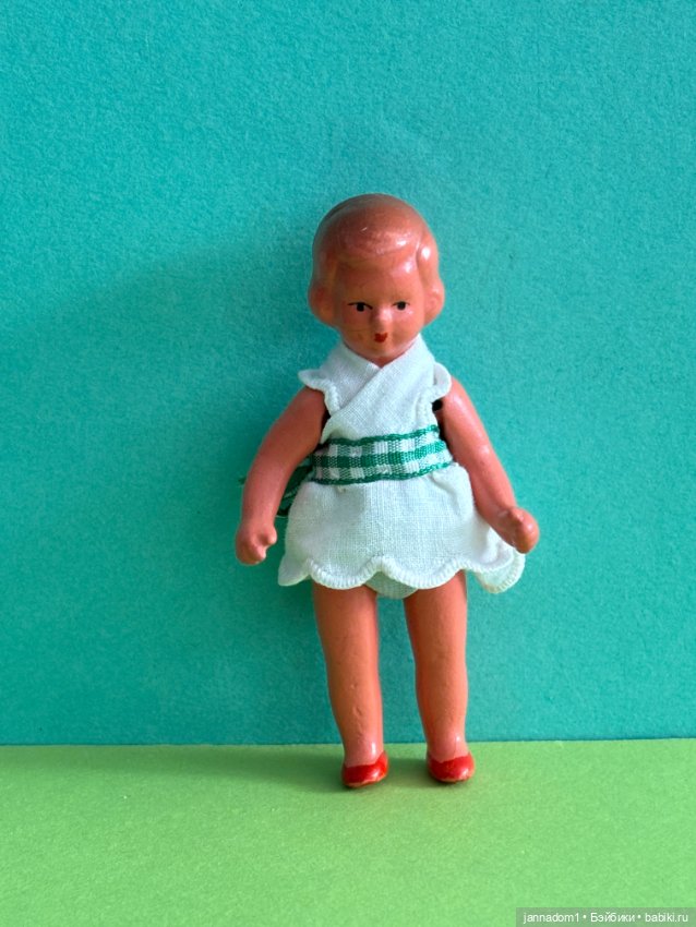 Керамическая куколка Tebu с рельефными волосами, высота 7,5 см