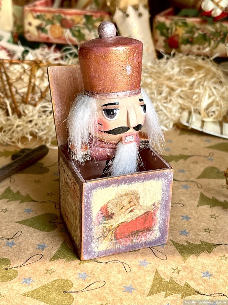 Авторская редкая елочная игрушка/новогодний декор "Jack in the Box"