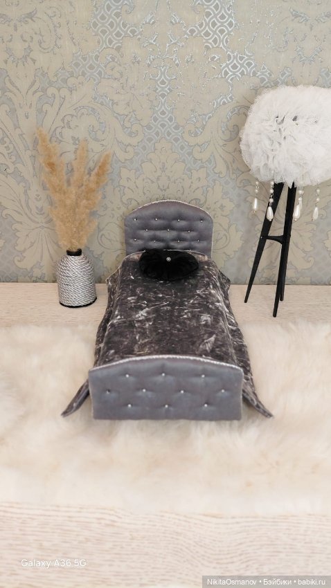 Кровать для кукол 1:6 — Кукольная мебель (фото 4)