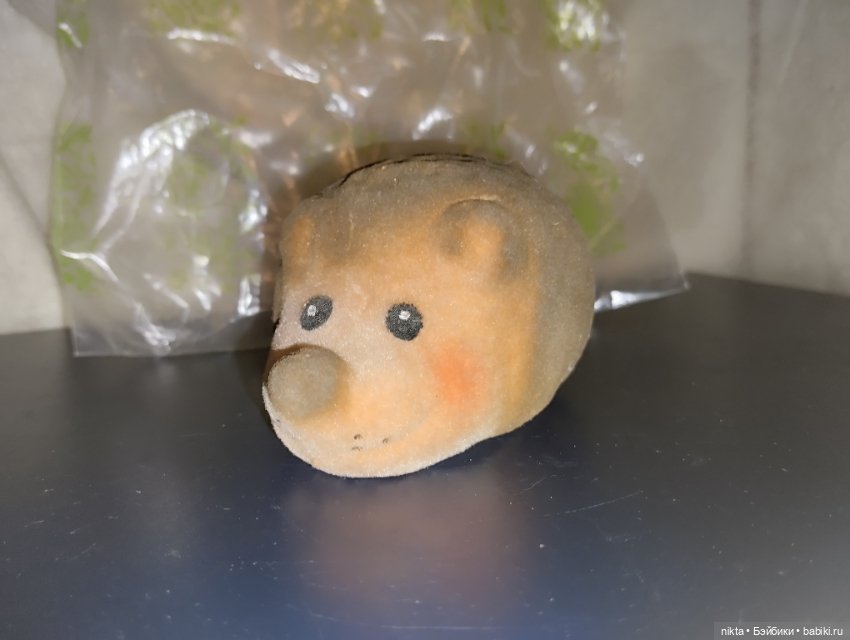 Игрушка СССР Флокированная резина Еж, ежик