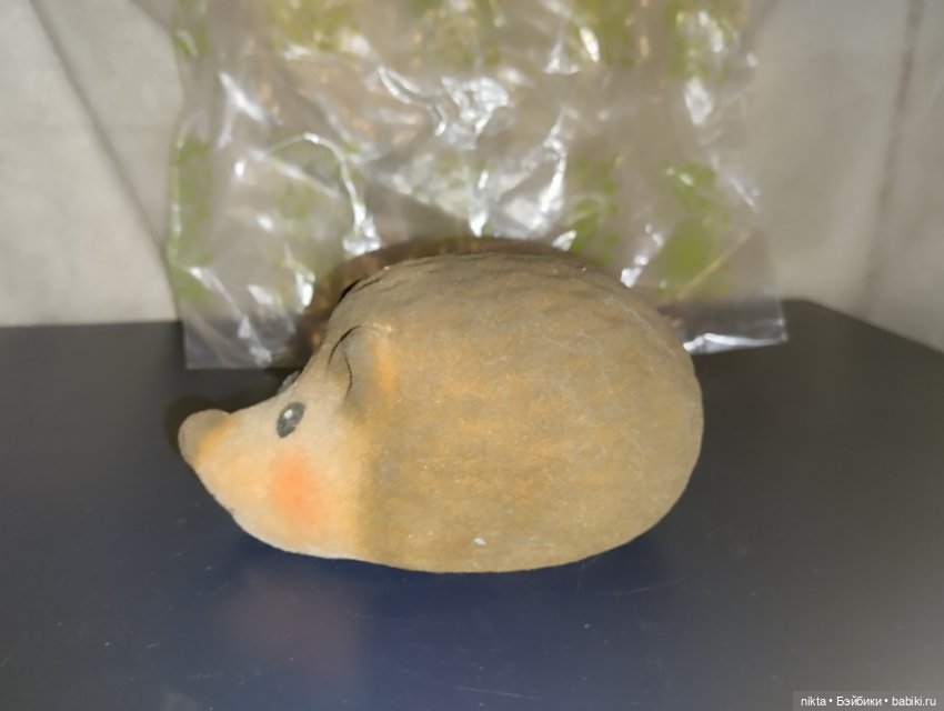 Игрушка СССР Флокированная резина Еж, ежик (фото 4)