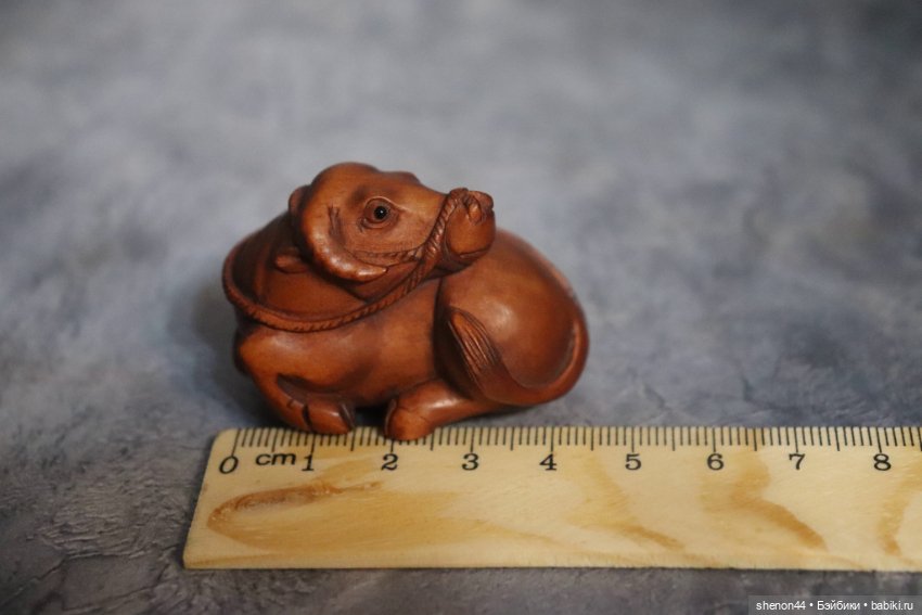 Нэцкэ "Буйволица". Винтаж! Ручная работа (фото 5)