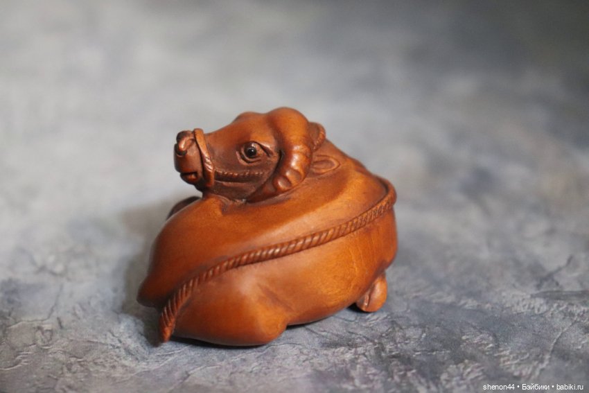 Нэцкэ "Буйволица". Винтаж! Ручная работа (фото 2)