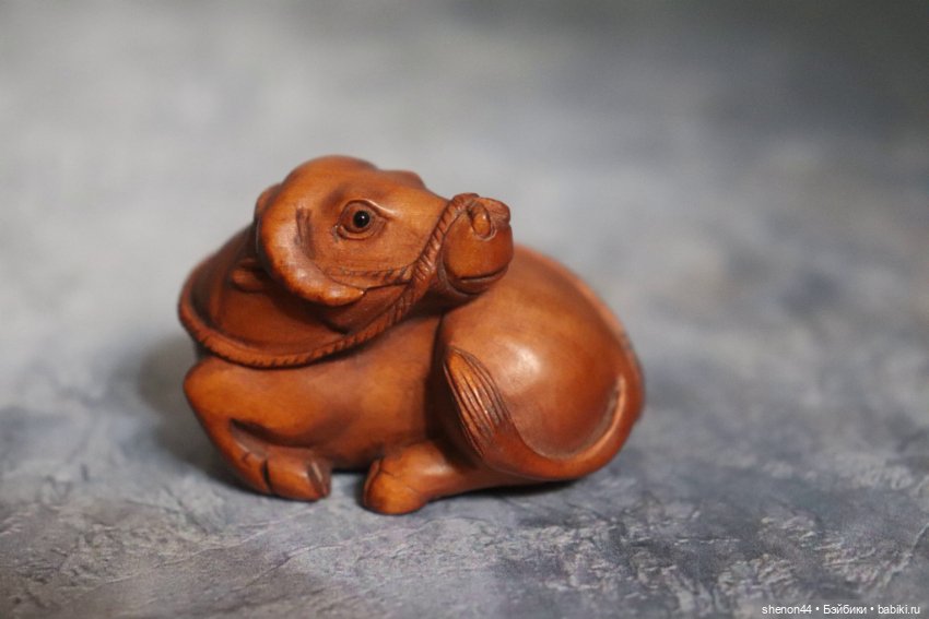 Нэцкэ "Буйволица". Винтаж! Ручная работа