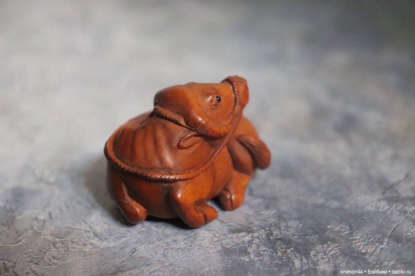 Нэцкэ "Буйволица". Винтаж! Ручная работа (фото 3)