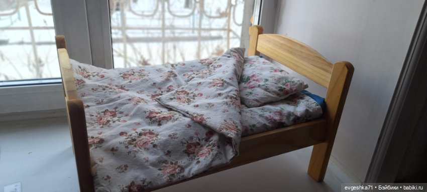 Кровать деревянная Икеа — Кукольная мебель (фото 5)