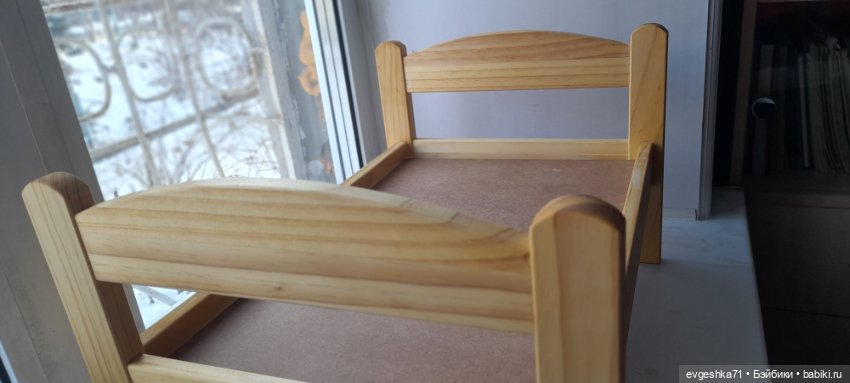 Кровать деревянная Икеа — Кукольная мебель (фото 2)