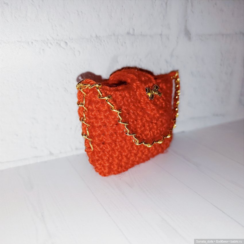 Сумочки вязаные для кукол формата 1:6 (фото 5)