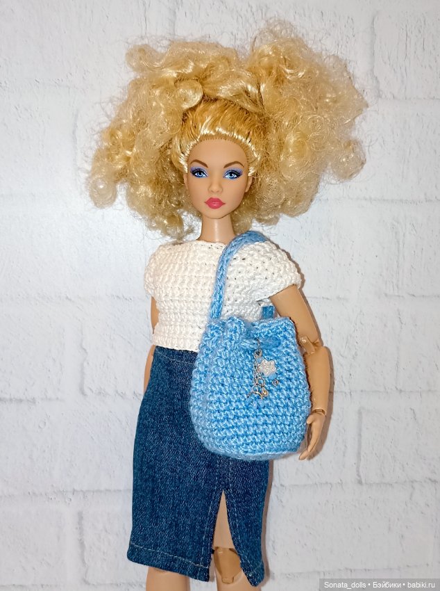 Сумочки вязаные для кукол формата 1:6 (фото 9)