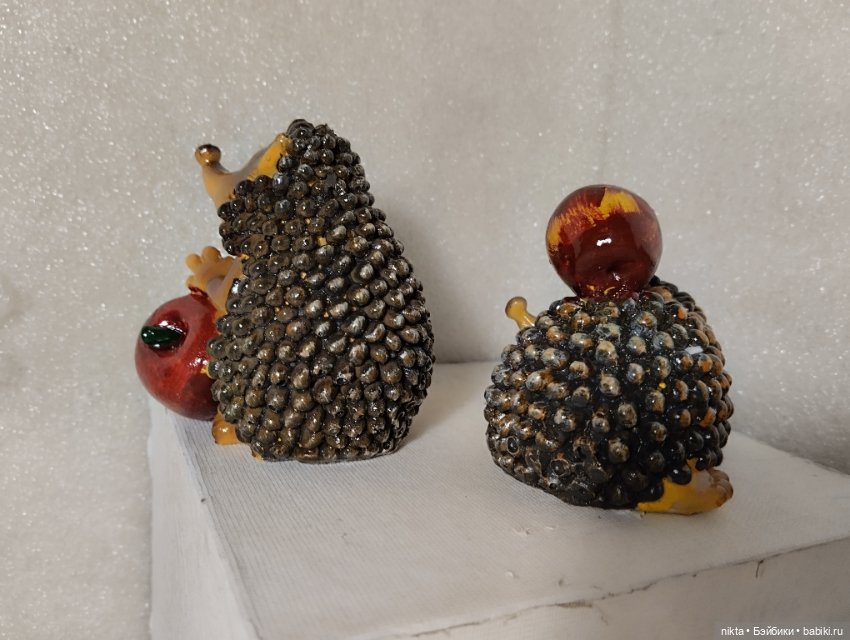 Жизнерадостные ежики Керамика? Полистоун? Винтаж (фото 4)